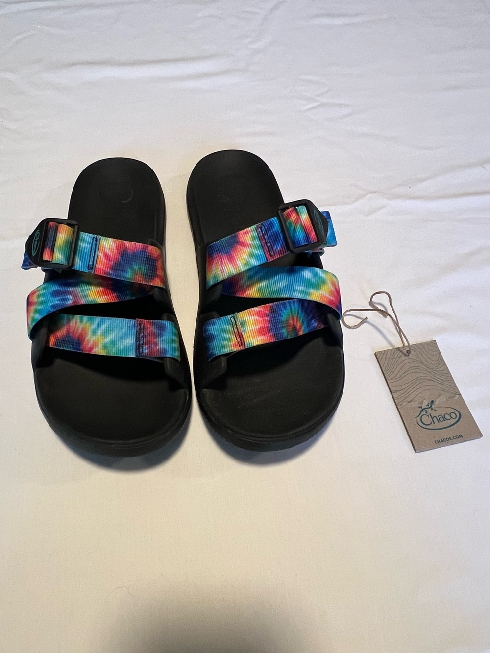 Chaco Dark Tie Dye Chillos Slide Sandals Sz 10